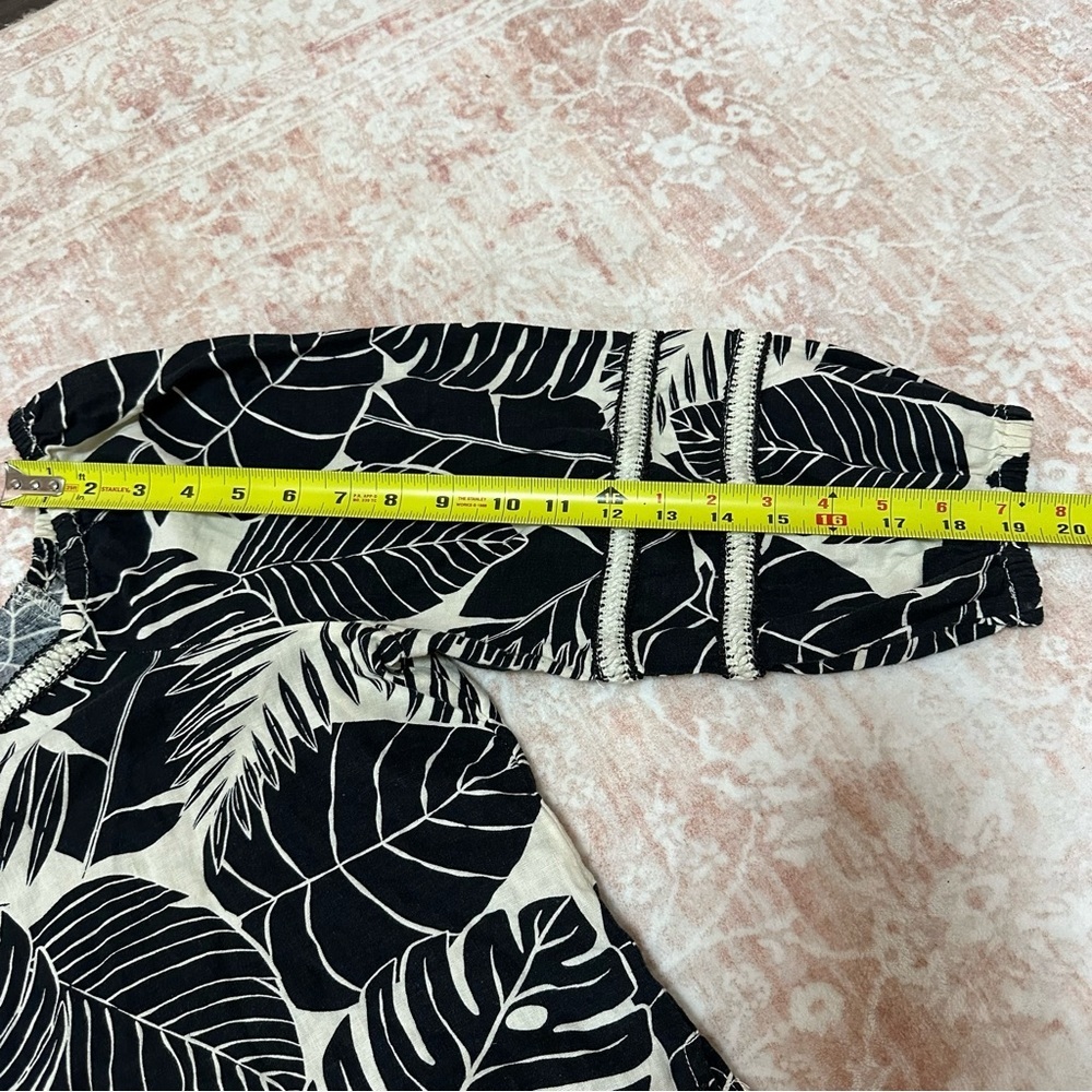 Linen 🖤 Banana Leaf Balloon Sleeve Blouse - Picture 11 of 11
